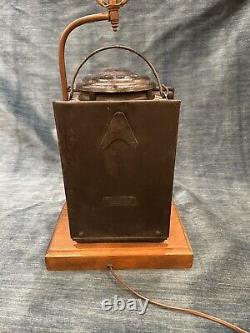 Vintage Railroad signal light lamp Made by Peter Grey & Sons, Boston Mass