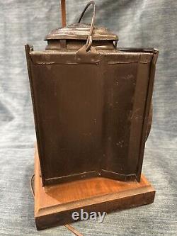 Vintage Railroad signal light lamp Made by Peter Grey & Sons, Boston Mass