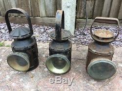 Vintage Railway Lamps. British Railways. BR. SET OF 3