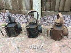 Vintage Railway Lamps. British Railways. BR. SET OF 3