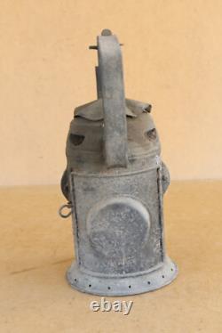 Vintage Railway Lantern Railroad Lamp European 1900s Authentic Green Red Light