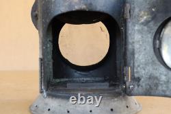 Vintage Railway Lantern Railroad Lamp European 1900s Authentic Green Red Light