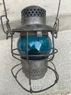 Vintage Railway/Railroad Lantern C. P. R. Lantern Blue Globe