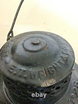 Vintage Railway Railroad Lantern E. T. Wright & Co. Mfrs Hamilton Ont. Pat. 1926