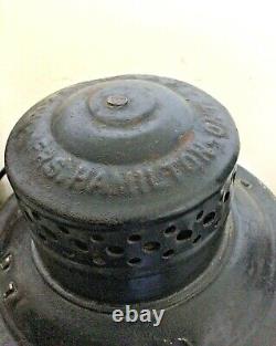 Vintage Railway Railroad Lantern E. T. Wright & Co. Mfrs Hamilton Ont. Pat. 1926