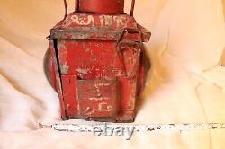 Vintage Railway Railroad Lantern Kerosene Lamp Iron Train Light Oil Lantern Lamp