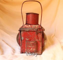 Vintage Railway Railroad Lantern Kerosene Lamp Iron Train Light Oil Lantern Lamp