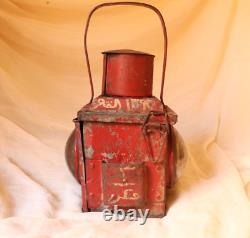 Vintage Railway Railroad Lantern Kerosene Lamp Iron Train Light Oil Lantern Lamp