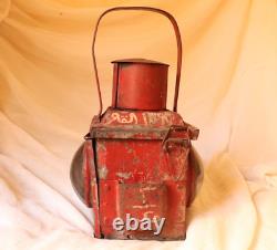 Vintage Railway Railroad Lantern Kerosene Lamp Iron Train Light Oil Lantern Lamp