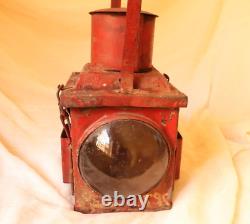 Vintage Railway Railroad Lantern Kerosene Lamp Iron Train Light Oil Lantern Lamp