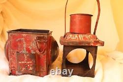 Vintage Railway Railroad Lantern Kerosene Lamp Iron Train Light Oil Lantern Lamp