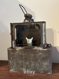 Vintage Railway Signal Lamp Lantern Sherwoods LTD Burner Industrial Authentic