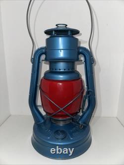 Vintage Rare Chalwyn Tempest Oil Lamp Red Railroad Lantern Made In England