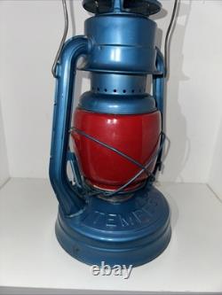 Vintage Rare Chalwyn Tempest Oil Lamp Red Railroad Lantern Made In England