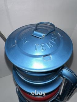 Vintage Rare Chalwyn Tempest Oil Lamp Red Railroad Lantern Made In England