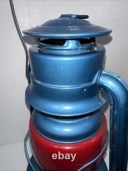 Vintage Rare Chalwyn Tempest Oil Lamp Red Railroad Lantern Made In England