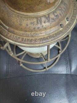 Vintage Rare Railroad Lantern Bold Marked globe & Canopy Southern Railways