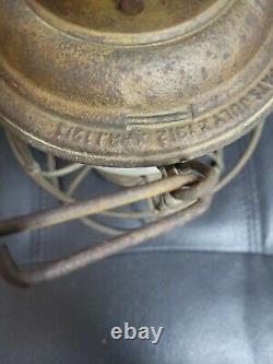 Vintage Rare Railroad Lantern Bold Marked globe & Canopy Southern Railways