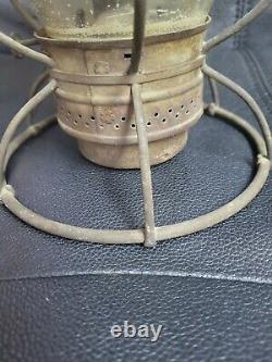 Vintage Rare Railroad Lantern Bold Marked globe & Canopy Southern Railways