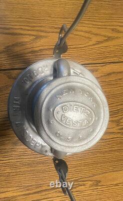 Vintage Reading Railroad Lantern with Corning Cobalt Blue Globe Dietz Vesta