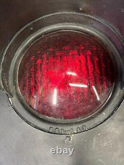 Vintage Red Railroad Signal Crossing Light