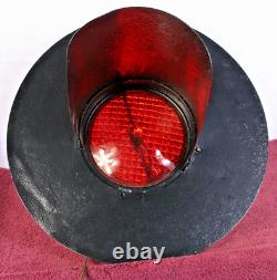 Vintage Red Railroad Signal Crossing Light Lamp Powered 120V Works! PN 42001
