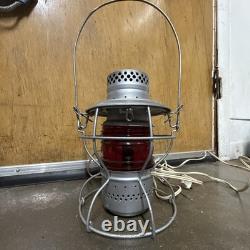 Vintage Red lantern HANDLAN St Louis USA Plug-in railroad train railroadiana