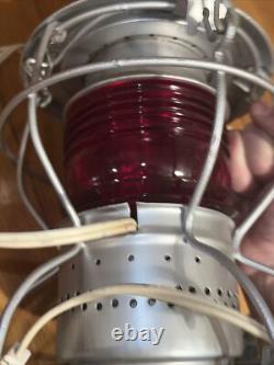 Vintage Red lantern HANDLAN St Louis USA Plug-in railroad train railroadiana