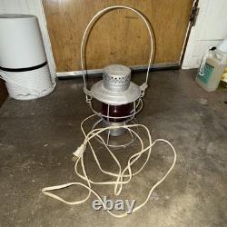 Vintage Red lantern HANDLAN St Louis USA Plug-in railroad train railroadiana