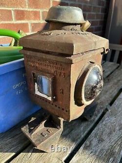 Vintage Retro Cast Iron Railway Lamp Barn Find. Reclamation