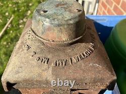Vintage Retro Cast Iron Railway Lamp Barn Find. Reclamation