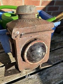 Vintage Retro Cast Iron Railway Lamp Barn Find. Reclamation