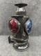 Vintage SOUTHERN PACIFIC LINES Railroad Lamp/Lantern 4 Way Signal Blue Red Glass
