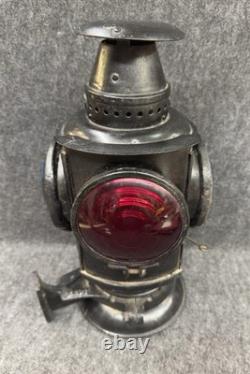Vintage SOUTHERN PACIFIC LINES Railroad Lamp/Lantern 4 Way Signal Blue Red Glass