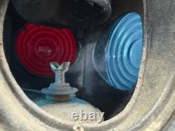 Vintage SOUTHERN PACIFIC LINES Railroad Lamp/Lantern 4 Way Signal Blue Red Glass