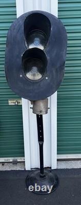 Vintage Safetran Railroad Light, Signal, Pedestal w. Stand