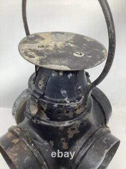 Vintage Santa Fe Railroad Signal Lantern With Burner Light Train Locomotive