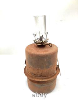 Vintage Santa Fe Railroad Signal Lantern With Burner Light Train Locomotive