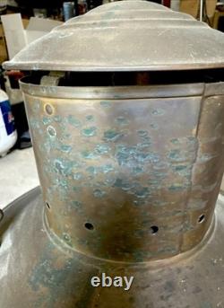 Vintage Scott Lamp Co. Large Vigilant Railroad Hanging Lamp Lantern Brass