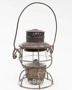 Vintage Soo Line Adlake Clear Glass Globe Railroad Lantern