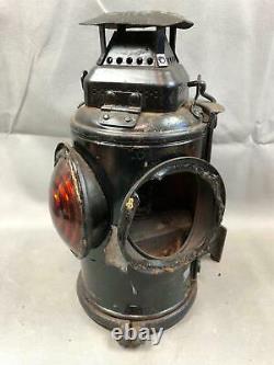 Vintage The Adlake Non-Sweating Railroad 3-Way Light Lamp Lantern