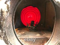 Vintage The Adlake Non-Sweating Railroad 3-Way Light Lamp Lantern