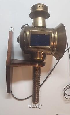 Vintage Tin Carriage or Railroad Electrified Lantern, Wall Hanging Works NOTE #2