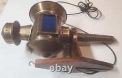Vintage Tin Carriage or Railroad Electrified Lantern, Wall Hanging Works NOTE #2