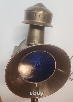 Vintage Tin Carriage or Railroad Electrified Lantern, Wall Hanging Works NOTE #2