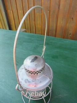 Vintage Train Railroad Lantern C&O Glass Globe Chesapeake & Ohio Railway