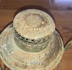 Vintage Train Railroad Lantern Signed B & M RR Boston Maine B&M Adlake Reliable