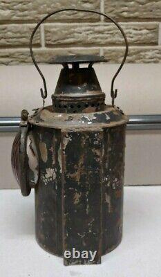 Vintage Union Pacific Railroad Adlake Lamp Signal Lantern BLU & YELLOW LENS 1913