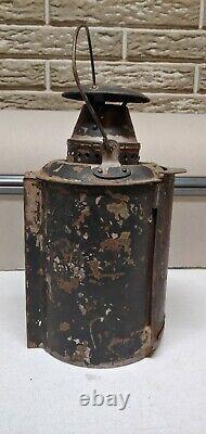 Vintage Union Pacific Railroad Adlake Lamp Signal Lantern BLU & YELLOW LENS 1913