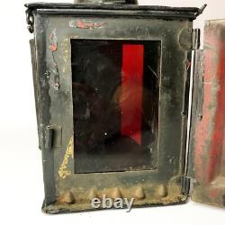 Vintage metal signal lantern railroad lamp railway Light Flashlight